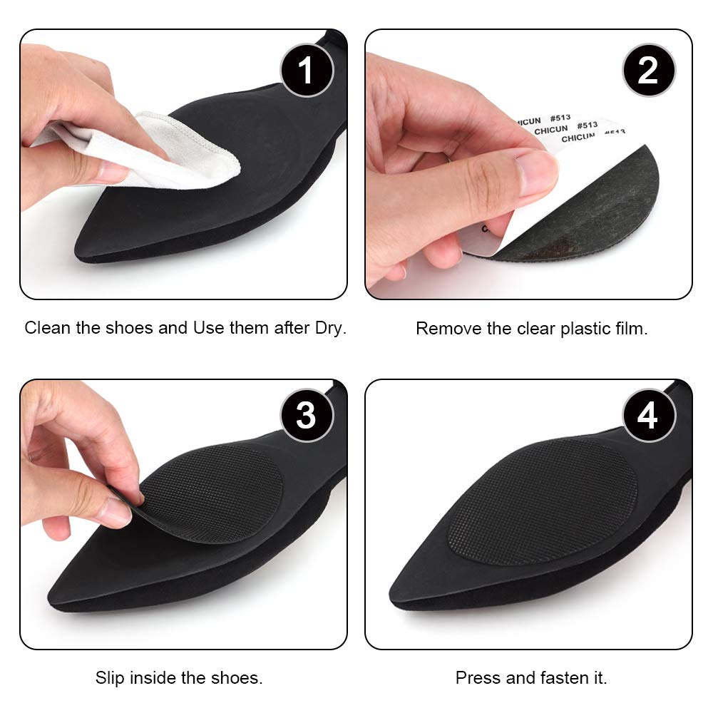PALAY Self-Adhesive Non-Skid Shoe Pads, Anti-Slip Shoe Sole for Women, Sole for shoes High Heels, Flats,Wedge heel Sole Protector of 3 Pairs PALAY Self-Adhesive Non-Skid Shoe Pads, Anti-Slip Shoe Sole for Women, Sole for shoes High Heels, Flats,Wedge heel Sole Protector of 3 Pairs